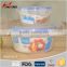 Microwavable Round Shape Transparent Airtight Food Container Set of 2pcs