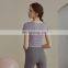 Short Sleeves High Impact Crop Tops Wholesale Compressed Women Sports Bras 90polyester 10spandex