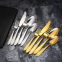 Creative Western Tableware Silver Plated Hammered Flatware Knife Spoons Fork Stainless Steel Factory