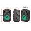Karaoke Player Use Colorful Led Light Trolley Speaker with Phone Function and Wireless Mic