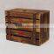 Europe vintage wooden six bottles wine storage box for sale