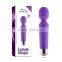 purple silicone waterproof powerful vibrating hot selling women adult toys wand massager