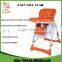 Adjustable Folding Kids Chair Home Or Restaurant Plastic White Baby High Chair