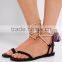 women shoes summer sandals china footwear design flat sandals oem ladies flat sandals