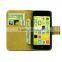 100 Pattern Wallet Leather Case For IPhone5C, Newest Flip Leather Case For IPhone5C