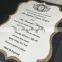 Charming navy glitter paper wedding invitations with golden glitter belt & label paper for wedding
