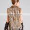 2016 high -end kintted rabbit fur vest with raccoon collar
