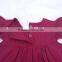 Flutter sleeves girls dress 2016 Pearl dress little girls ruffled dress