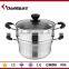 2 Layers Sandwich Bottom Stainless Steel Cookware Set Kitchen Food Steamer