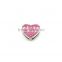 Heart pendant charm with CZ diamond jewelry