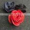 Latest Small Satin Fabric Flower For Hair Accessories,Fabric Rose Flower For Kids Clothing