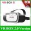 Red Blue Google Cardboard VR BOX II 2.0 Virtual Reality 3D Glasses With Bluetooth Controller