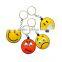 factory wholesale emoji face shape rubber creative gifts PVC souvenir custom keychain