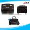 China Factory Brown Color Two Wheel Carry on Luggage Bag With Duffel Bag