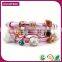 Custom Jewelry Wholesale Charms Purple 2015 Hot Sale Leather Bracelet