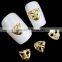 3D Nail Art DIY Silver & Gold Color Mask Alloy Nail Art Tools For Glitter Manicure Tools