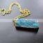 Fashion best sell knotted druzy necklace with crystal embryo