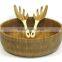 New Design Tableware Salad Round bowl and salad hands set Natural Best Selling Bamboo Fruit Bowl