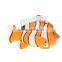 orange&white clown fish move lighting plastic toy for kids/design your own funny lighting plastic toy/oem function plastic toys