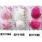 ladies elegant decorative soft silk rose flower hair clip with stone