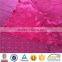 red 100% polyester embossed plush velboa with plastic backing