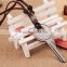 Rock Mens Retro big Alloy key Pendant Leather Necklace jewelry key Leather Necklace