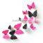 12Pcs 3D Butterfly Sticker Art Design Decal Wall Home Decor Room Decoration