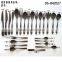 Black titanium design with cloth wheel light stainless steel cutlery set