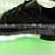 Cheap flyknit fabric sports shoes with LED lights Men OEM brand luminous LED shoes