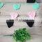 hand made colorful triangle crochet halloween banner