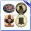 Custom antique brass enamel irregular coins