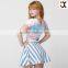 2015 summer fashion young girls wearing striped denim circle skirts (JXC00206)
