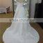Illusion Top With Beaded Neck Transparent Back Satin Fabric Muslimah Bridal Dress