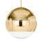 new design half glass pendant lamp globe brass hanging pendant light with white glss for home decor