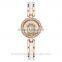 High quality alloy and acrylic band shiny diamond fashion bracelet ladies watch
