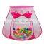 Pink Mini Balls House Tents Kids Hexagonal Balls Play Tent
