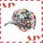 Design your own 100% cotton flower print baseball cap