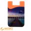 Smart wallet holder silicon phone pouch, personalized cell phone mobile 3m sticky smart pocket
