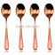 Wholesale Gold plated stainless steel wedding cutlery knife fork spoon tea spoon