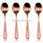 Wholesale Gold plated stainless steel wedding cutlery knife fork spoon tea spoon