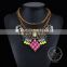 high quality vintage colorful rhinestone chunky statement necklace tin alloy fashion women pendant necklace 6390067