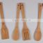 34 cm bended shape bamboo salad slotted spoon& chef spatula spoon