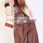 Pretty Steps high quality side pockets shorts fashion PU leather shorts for ladies 2016