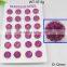Powell wholesale pink stone silicone earring in steel color