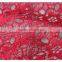 2017 latest popular RED african embroidery lace chemical cheap fabrics wholesale in China