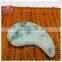 Chinese traditional natural green jade stone facial massager gua sha plate guasha tool