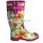 Green Women Fashion Rubber Rain Boots Manufacture