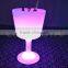 New Design Wineglass Shape Plastic Luminous Led Ice Bucket/Bar Wine Ice Bucket