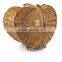 wholesale heart shape wicker basket with handle, wicker basket made in China