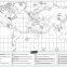 CT-750 Small black mini Map Black Luxury Creative Gifts World Edition map